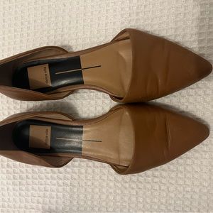 Dolce Vita Cognac Brown Leather D’Orsay Flats 6